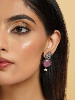 Teejh - Whispering Rose Silver Earrings