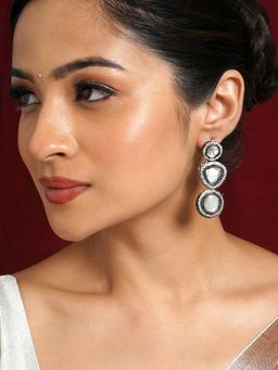 Teejh - Chandani Silver Oxidised Earrings