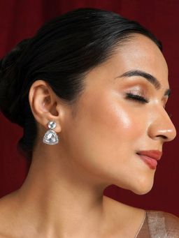 Teejh - Silver Polki Earrings