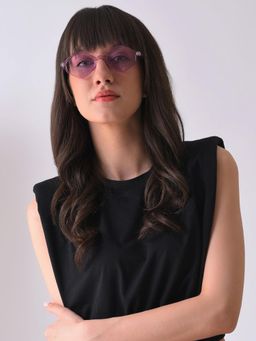 Haute Sauce - Women Purple Lens Rectangle Sunglasses