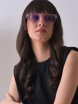 Haute Sauce - Women Riding Purple Lens Rectangle Sunglasses