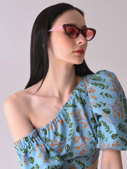 Haute Sauce - Women Pink Lens Cat Eye Sunglasses
