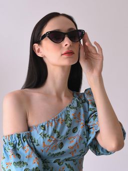 Haute Sauce - Women Purple Lens Cat Eye Sunglasses