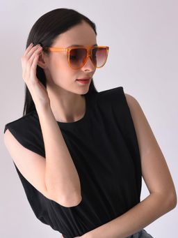 Haute Sauce - Women Orange Lens Oversized Sunglasses