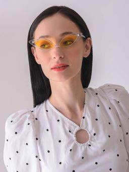 Haute Sauce - Women Yellow Lens Cat Eye Sunglasses