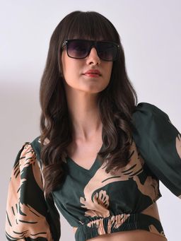 Haute Sauce - Women Purple Lens Oval Sunglasses