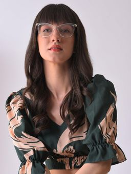 Haute Sauce - Women Clear Lens Cat Eye Sunglasses