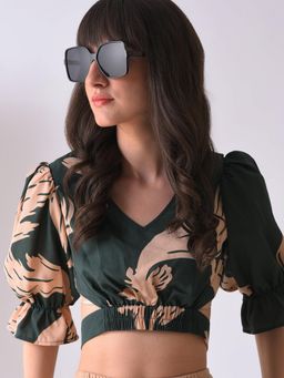 Haute Sauce - Women Black Lens Rectangle Sunglasses