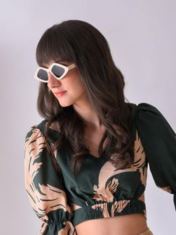 Haute Sauce - Women Black Lens Cat Eye Sunglasses