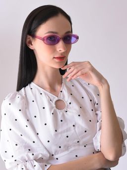 Haute Sauce - Women Purple Lens Oval Sunglasses