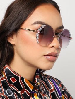 Haute Sauce - Women Brown Lens Round Sunglasses