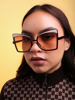 Haute Sauce - Women Brown Lens Oversized Sunglasses