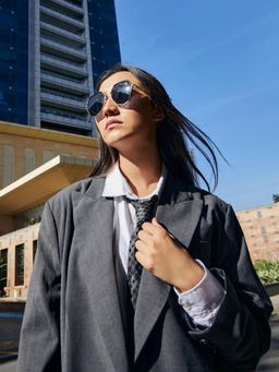 Haute Sauce - Women Black Lens Hexagon Sunglasses