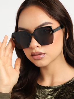 Haute Sauce - Women Tinted Black Lens Oversized Sunglasses