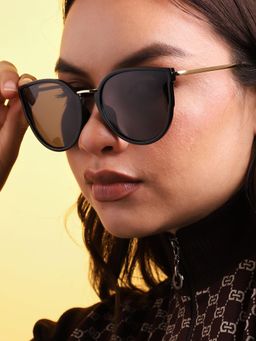 Haute Sauce - Women Black Lens Cat Eye Sunglasses