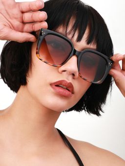 Haute Sauce - Women Brown Lens Rectangle Sunglasses