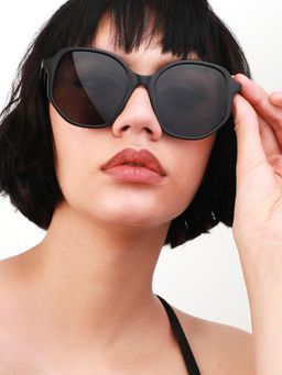 Haute Sauce - Women Black Lens Oversized Sunglasses