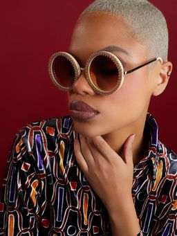 Haute Sauce - Women Summer Brown Lens Round Sunglasses