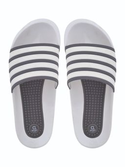 Carlton London - Striped White & Black Sliders