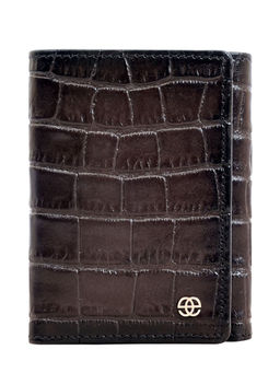Eske - Bobby Men's Three Fold Wallet Brown Hand-Stitched Croco