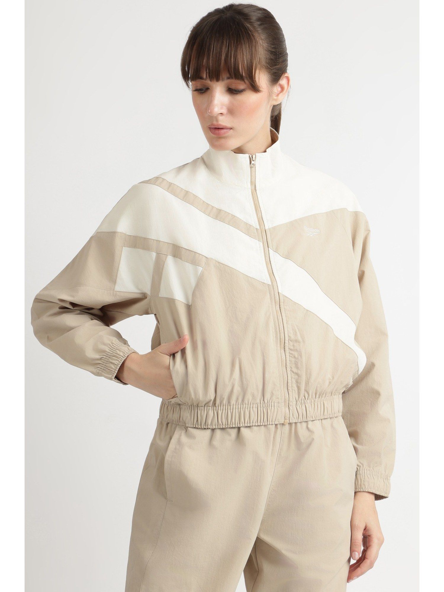 reebok Women Beige Full Sleeves Jacket-picture-14