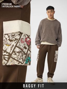 The Souled Store - Official Justice League Comic Vibe Men Cargo Joggers