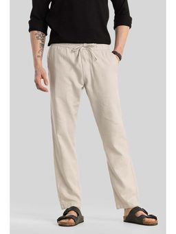 Snitch - Martino Cream Plain Relaxed Fit Trousers
