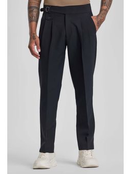 Snitch - Black Slim Fit Gurkha Trousers