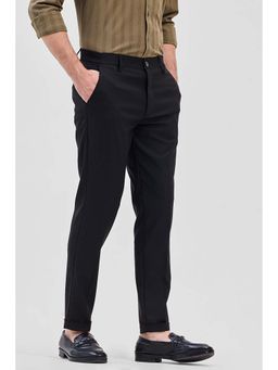 Snitch - Black Stretch Slim Fit Trousers