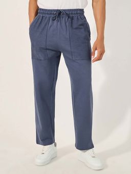 Styli - Blue Men Relaxed Fit Open Hem Track Pant