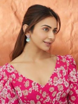 Accessher - Silver Plated Stunning American Diamonds and Semi Precious Stones Dangle Earrings