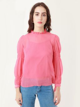 Zink London - Womens Coral Solid Top