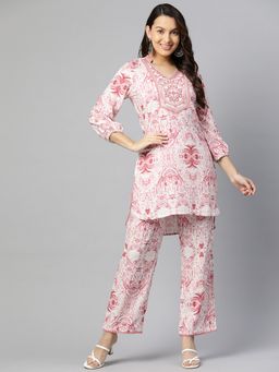 Nayam by lakshita - White Embroidered Printed Co-ord Set