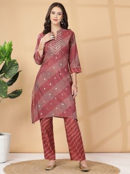 Nayam by lakshita - Modal Chanderi Straight Kurta And Palazzo