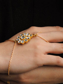 BeAbhika - Kundan Haathphool Bracelet