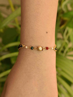 BeAbhika - Multi Colour Beads Mangalsutra Bracelet