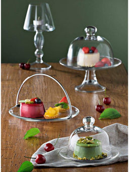 Vidivi - Lead Free Glass Banquet San Marco Dome 16 Cm Microwave & Oven Safe Made In Poland