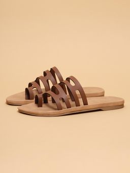 ERIDANI - Women Novalea Brown Cutwork Flats