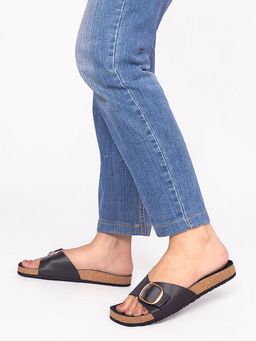 Truffle Collection - Women Black Solid Flats