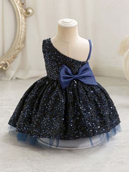 Hopscotch - Sequin Embellished One-Shoulder Party Dress