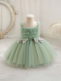 Hopscotch - Ruffled Embellished Sleeveless Party Dress