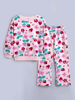 Hopscotch - 2-Piece Pure Cotton Strawberry Print Terry Co-Ord Set