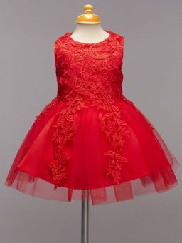 Hopscotch - Floral Applique Party Dress