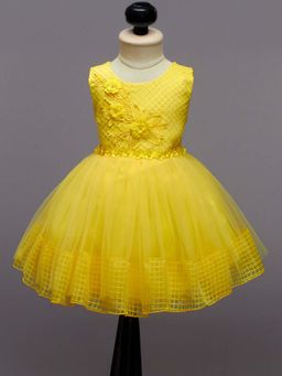 Hopscotch - Floral Applique Party Dress