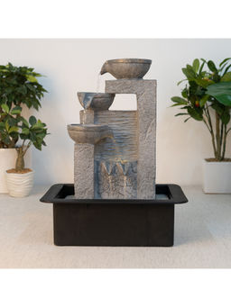 HomeTown - Trio Pot Water Fountain, Grey