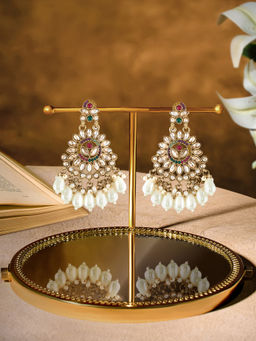 Zaveri Pearls - Women White Alloy Earrings