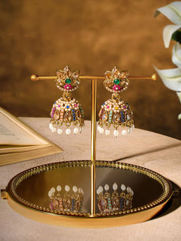 Zaveri Pearls - Women Multi-Colour Alloy Earrings