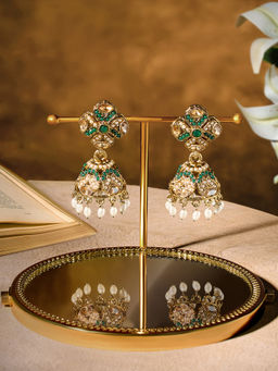 Zaveri Pearls - Women Green Alloy Earrings