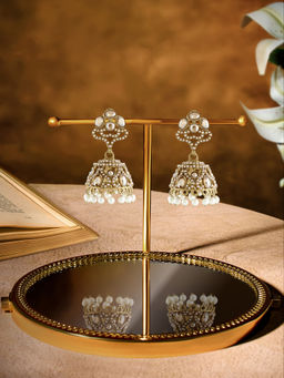 Zaveri Pearls - Women White Alloy Earrings