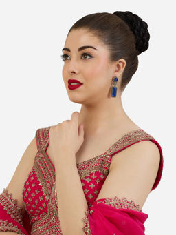 Zaveri Pearls - Women Blue Alloy Earrings
